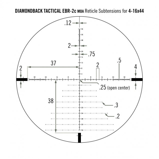 Vortex Diamondback Tactical 6-24x50 FFP EBR-2C MOA